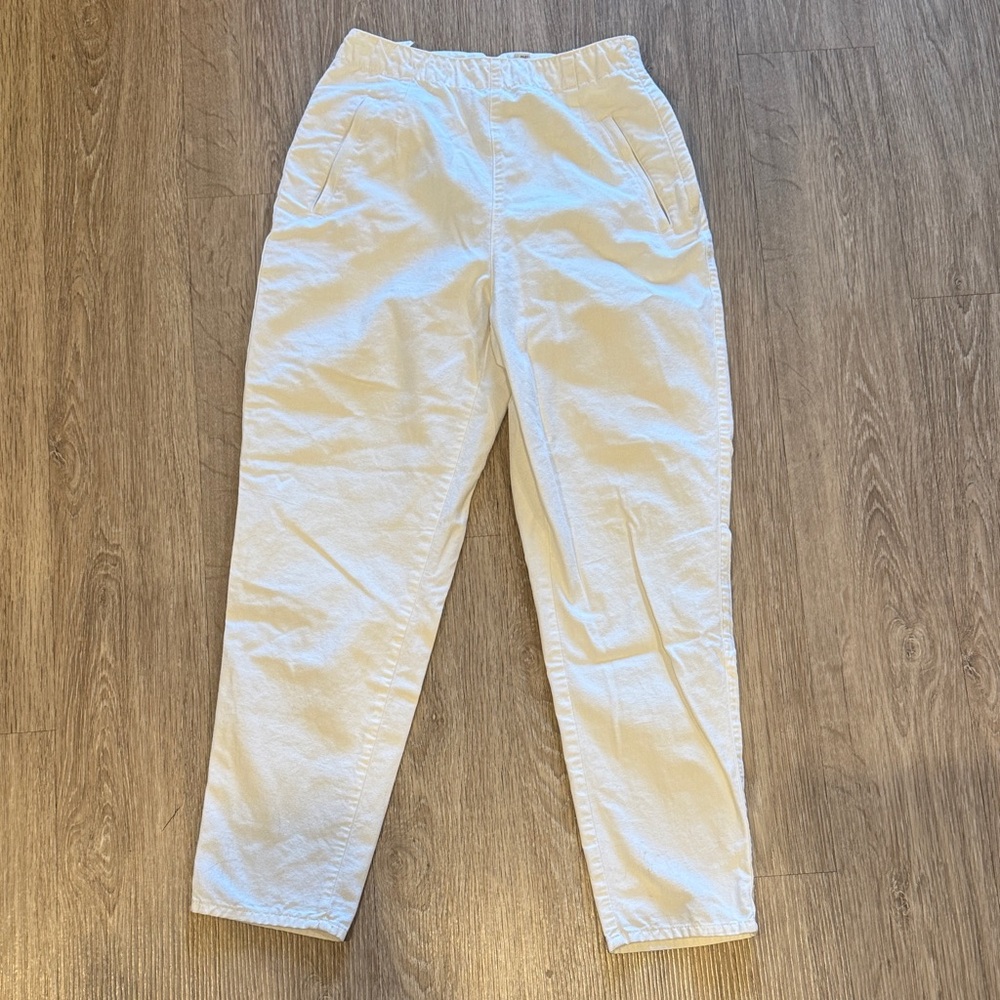 Esprit Cream Straight-Leg Drawstring Pants